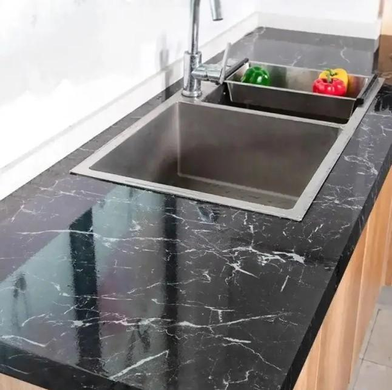 Самоклеюча плівка на кухню, Самоклеєння для меблів 3м х 60см. Чорний мармур Matrix7-00008935 фото