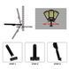 Вуличний ліхтар на сонячній батареї Solar Light BL BK120-6COB, Черный