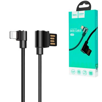 USB кабель Hoco U37 Long Roam Lightning 0.6m чорний LambixTopD-U37 фото