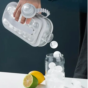 Силіконова форма для льоду ICE CUBE TRAY ∙ Складана пляшка &ndash; льодниця на 17 кульок 205-3256 фото