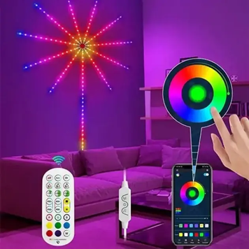 Светодиодная RGB лента Фейерверк с пультом и Bluetooth от USB, 5V 213 LED OptDropTopD-Dyd28 фото