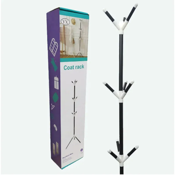 Вішалка для підлоги чорна розбірна вішалка для одягу Coat Rack 12 гачків Venerochka-VE53 фото