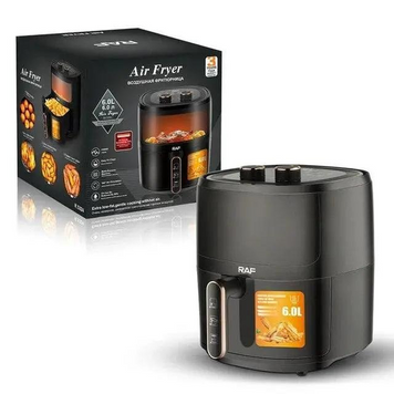 Фритюрниця RAF R5324 повітряна, безмасляна, електрична з таймером 6 л 1500W Rafik-01630 фото