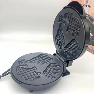 Вафельниця Animal Shape Waffle Maker Machine Non-Stick BLACK PrintsPersii-7400 фото