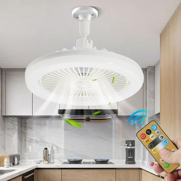 Лампа - вентилятор у патрон+пульт LED Multi-Function Fan Light E27 Mell-16453 фото