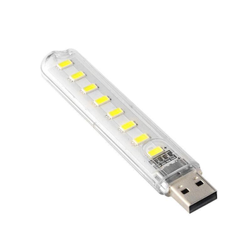Мини фонарик на 8 светодиодов, USB лампа, LED светильник (теплый желтый свет) DomteTopD-8LED/0510 фото