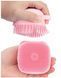 Силіконова масажна мочалка щітка з дозатором Silicone Massage Bath Brush, ассорти