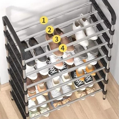Полиця для взуття 6 секцій New shoe rack grantopt-7186 фото