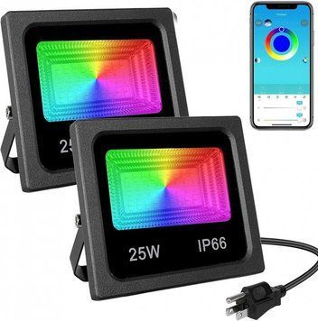Прожектор SMART LED 25W IP66 RGB Bluetooth с приложением Matrix7kmTopD-00007910 фото