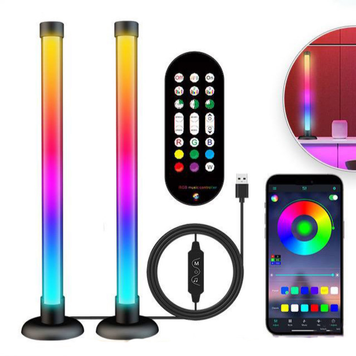 Светодиодные RGB панели 2шт с APP Smart и пультом 24см Черный JumpexTopD-8258 фото
