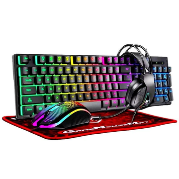 Ігровий комплект Gaming Combo 4-in-1 T-Wolf TF-400 (клавіатура, миша, навушники, килимок) геймерський комплект JumpexTopD-4858 фото